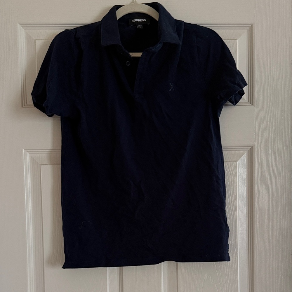 Express Men's Dark Blue Polo Shirt